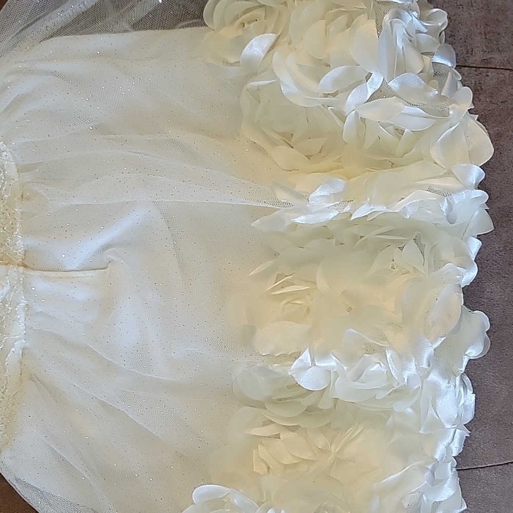 Nannette formal fancy rosette baby 12 month dress wedding baptism - Picture 9 of 9